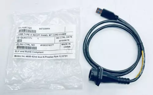UNUSED MOLEX 847330004 FEMALE TO MALE USB CABLE ADAPTER 3.0 USB