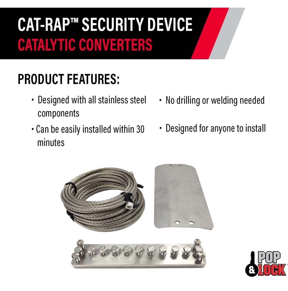 Pop & Lock Cat Rap Universal Catalytic Converter Security eBay