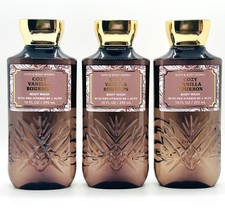 3-Pack Bath Body Works Cozy Vanilla Bourbon Shower Gel Wash 10 fl.oz