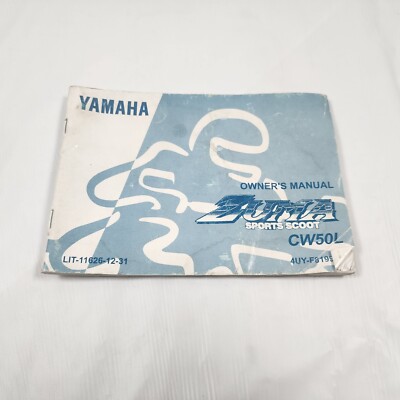 Original 1991 Yahama Zuma CW50 L Owner's Manual Book Maintenance