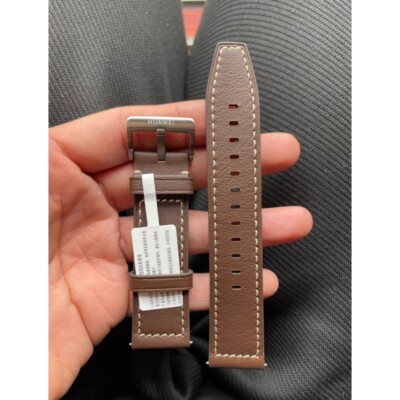Original Real Leather Brown Watch Band Strap For Huawei Watch 3 Pro 46mm/48mm