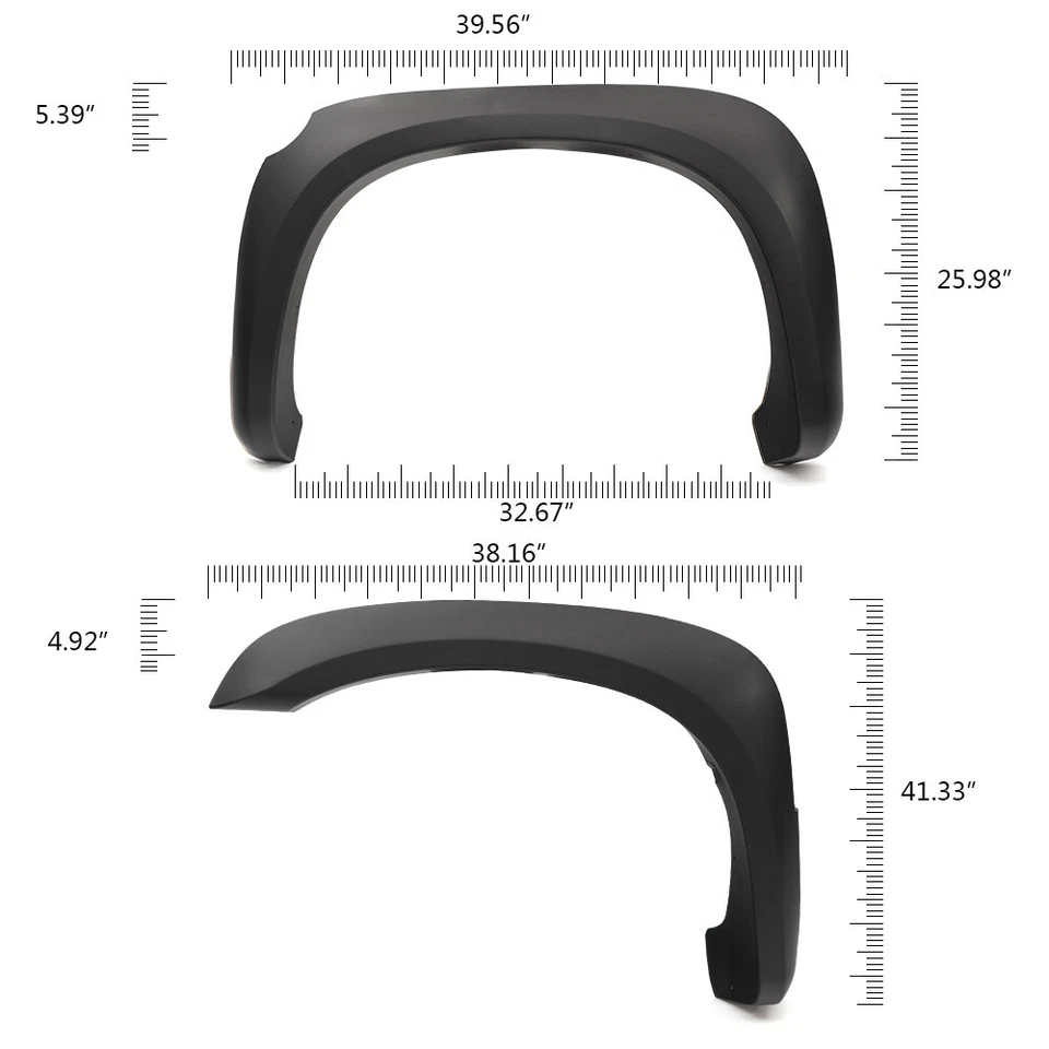 Fit For 05-11 Dodge Dakota Matte Black Fender Flares Front Rear Set - Image 2 of 4