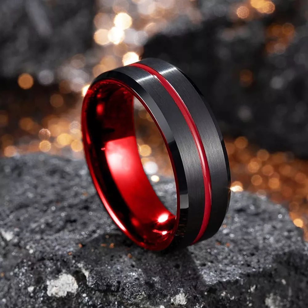 Buy Red Rings for Men by Kairangi by Yellow Chimes Online | Ajio.com