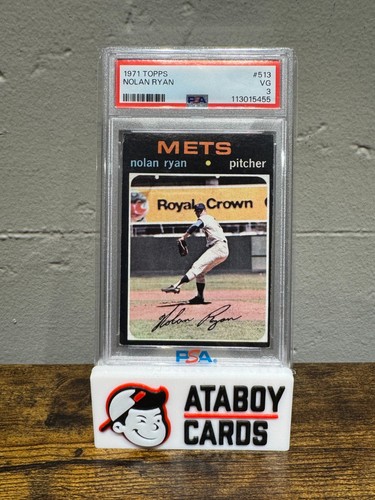 Nolan Ryan 1971 Topps PSA 3 VG #513 New York Mets Vintage Baseball HOF