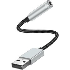 MOSWAG USB Auf 3,5 Mm Klinke Audio Adapter,Ex...