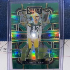 2023 Panini Select Concourse Green Prizm 5/5 Anders Carlson