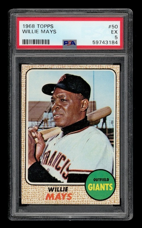 1968 Topps Set-Break # 50 Willie Mays PSA 5 EX