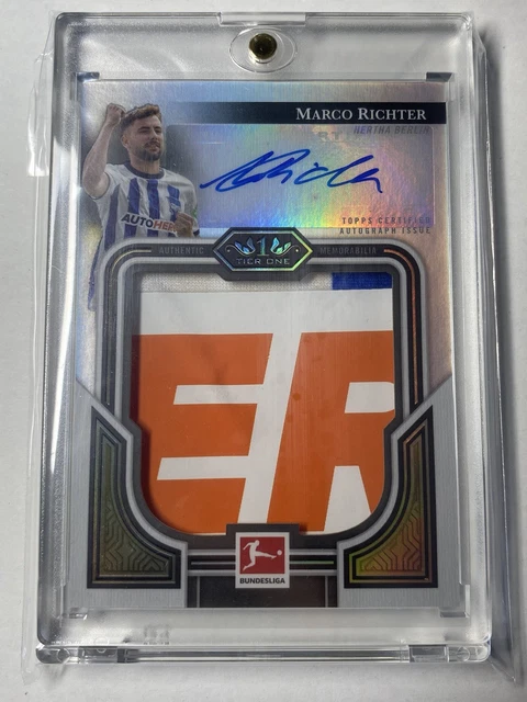 Topps Tier One Bundesliga Marco Richter Auto Patch /5 Hertha BSC 2022/23