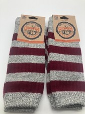 2Pack Wigwam F5325 Scrum Crew Medium Grey Maroon Men 5-9.5 Women 6-10