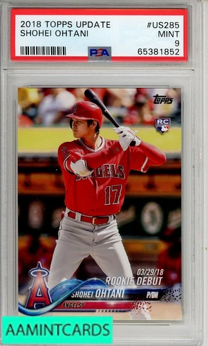 2018 TOPPS UPDATE SHOHEI OHTANI #US285 PSA 9 MINT  RC