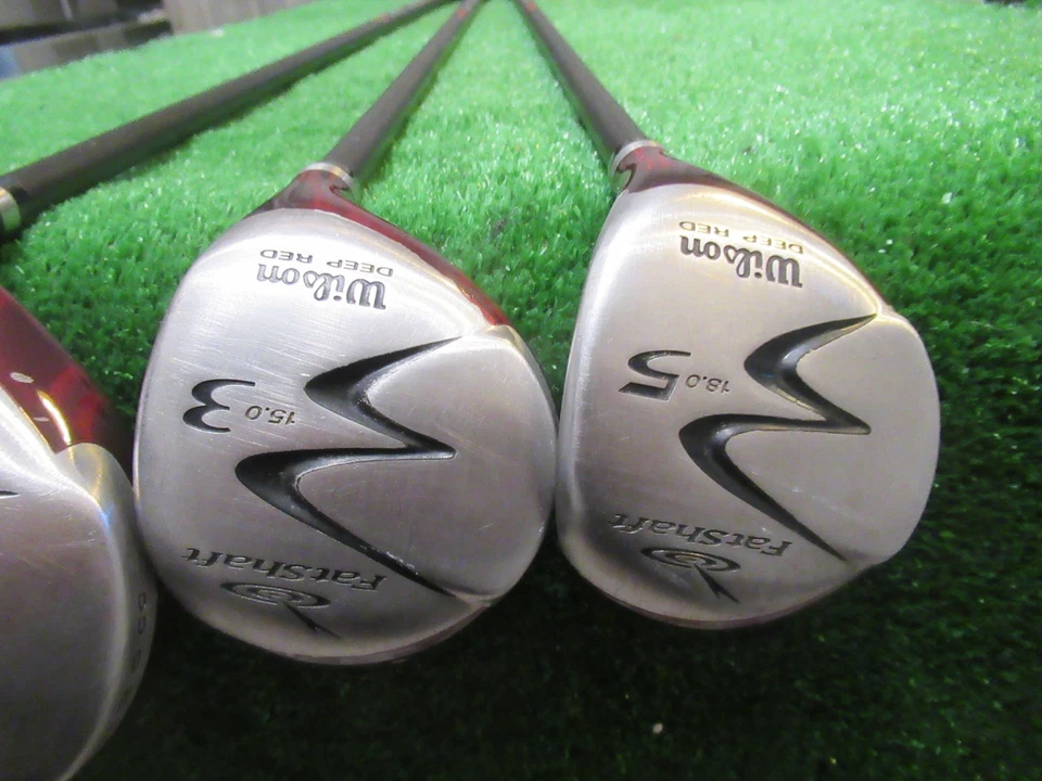 WILSON DEEP RED FAT SHAFT 9* DRIVER 3 & 5 WOOD SET GRAFALLOY REGULAR GRAPHITE RH - Image 3 of 4