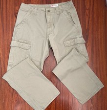 Wrangler Relaxed Fit Straight Leg Cargo Pants Size 34x32 Brown Beige