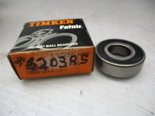 TIMKEN 6203 2RS DEEP GROOVE BALL BEARING, RUBBER SEALED 17x40x12 mm