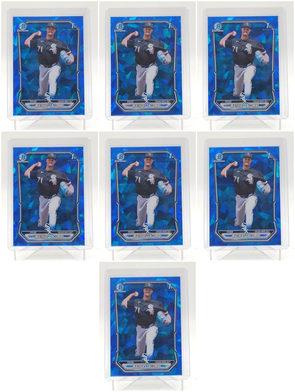 [7] MATHIAS LACOMBE 2026 BOWMAN CHROME SAPPHIRE 1ST REFRACTOR #BCP-119 Q4115