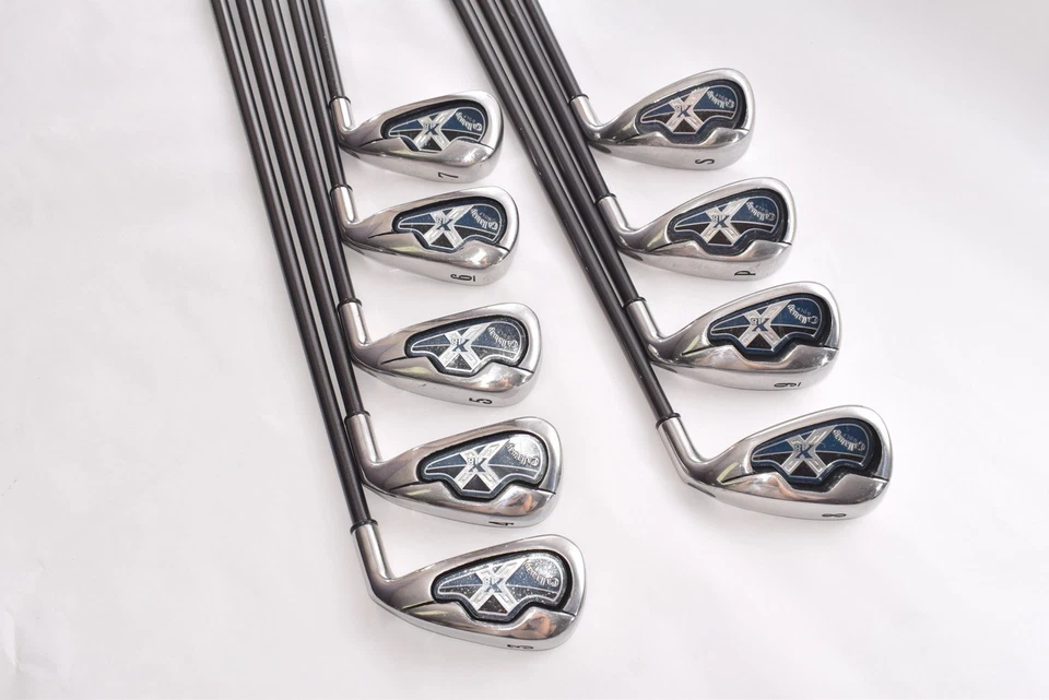 9pcs Callaway X-18 Iron Set 3-4-5-6-7-8-9-PW-SW Flex Regular SYSTEM RH Irons - Image 3 of 4