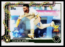 Jackson Chourio 2025 Topps Holiday #H182 Milwaukee Brewers