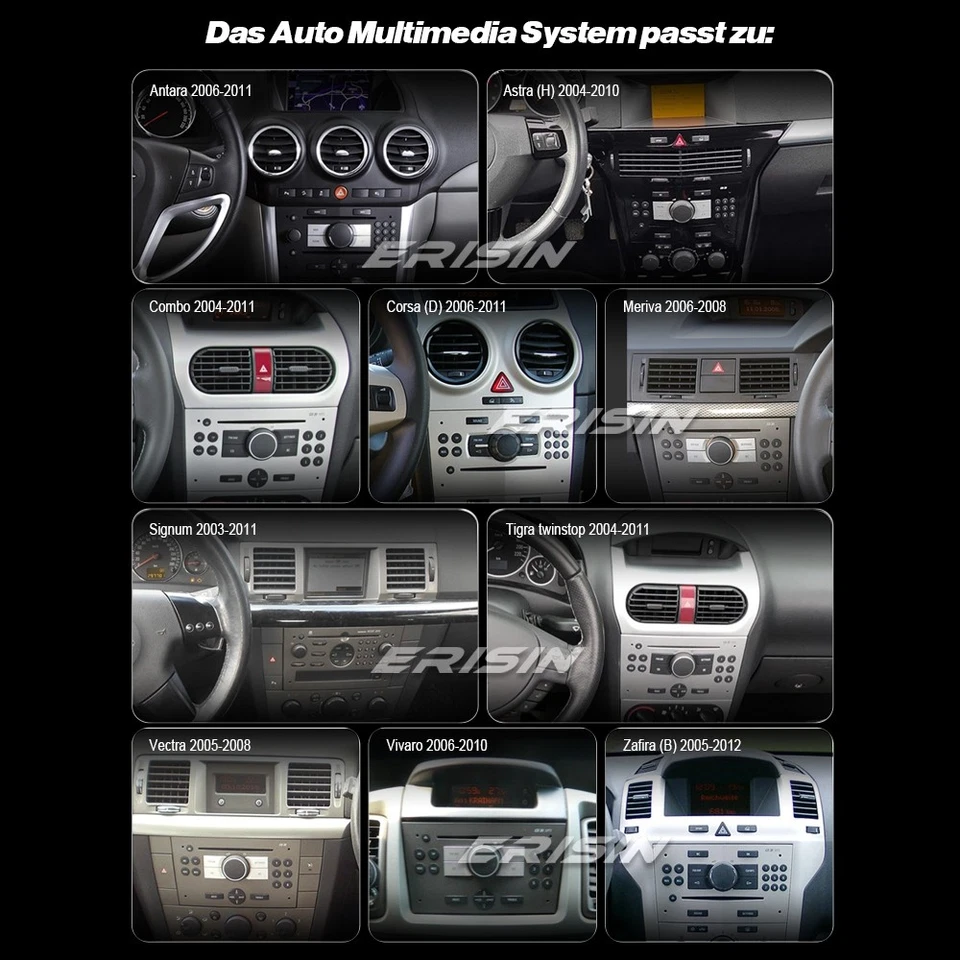 8+128GB Carplay Android 14 Autoradio Navi Opel Astra H Corsa Zafira Meriva Combo - Bild 4 von 4