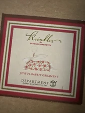 Krinkles Patience Brewster Joyful Rabbit Christmas Ornament