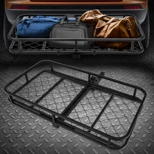Heavy Duty Foldable 2" Receiver Hitch Cargo Carrier Basket Trailer Mount Rack