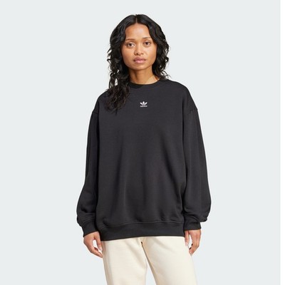 adidas women Essentials Fleece Long Oversized Crew Sweatshirt