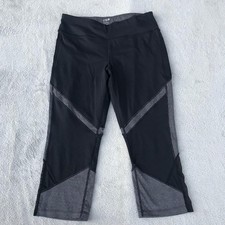Avia Activewear Leggings Black Heather's Straight Leg Size L 12-14