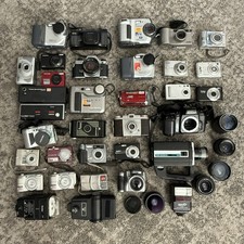 Lot of 31 Cameras  Lenses Nikon Coolpix, Samsung, Sony, Kodak UNTESTED AS-IS