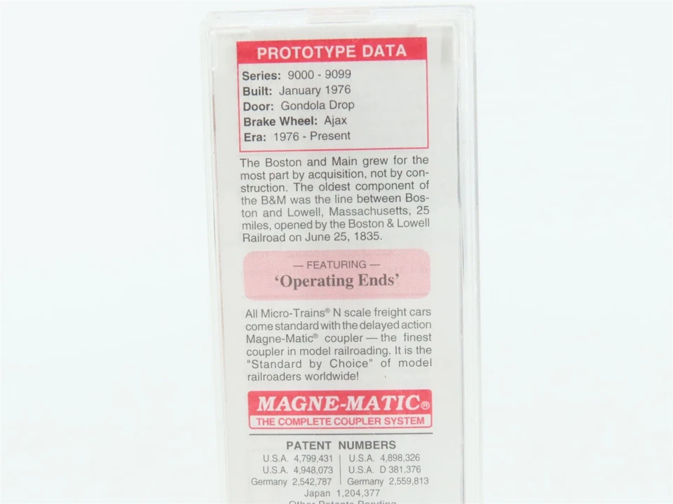 N Scale Micro-Trains MTL 46180 B&M Boston & Maine "Minuteman" 50' Gondola #9066 - Image 4 of 4