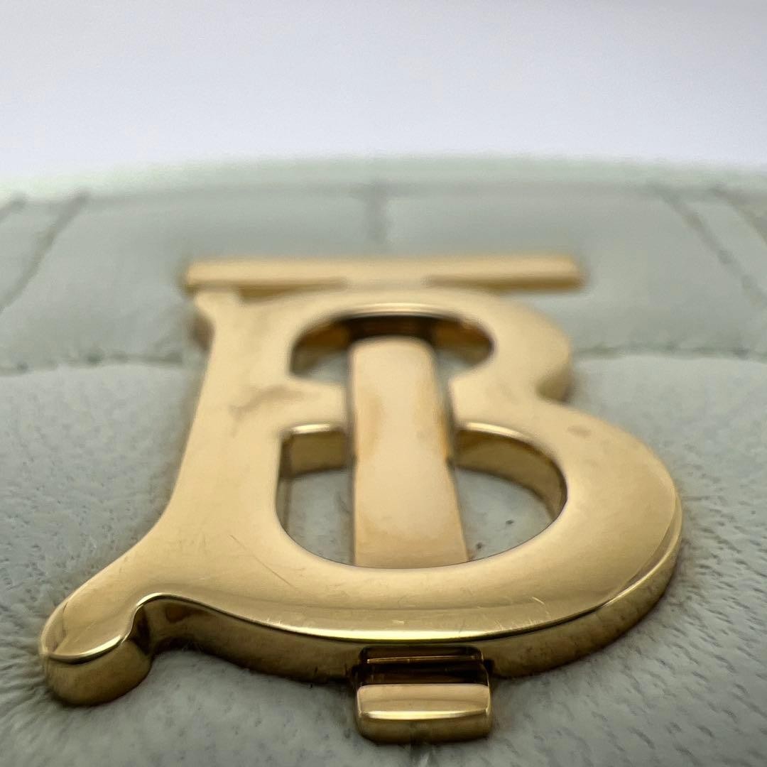 Burberry TB Logo Leather Card Case Mint Green thumbnail 10