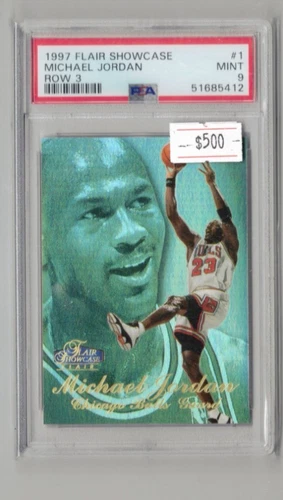 1997 Flair Showcase Michael Jordan Row 3 PSA 9