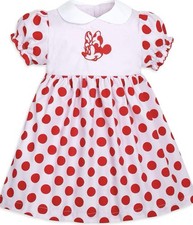 Disney Parks Disney Baby 3/6M Minnie Mouse Baby Girl Embroidered Polka-Dot Dress