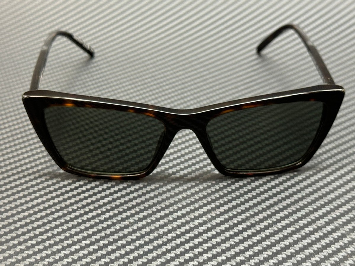 Saint Laurent SL832 002 Sunglasses Havana Square Frame, Grey Lenses Saint Laurent Women main image 3