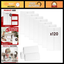 120 Pcs Self-Sealing Cat Litter Bags, Thick  Durable Drawer Liners for Cats