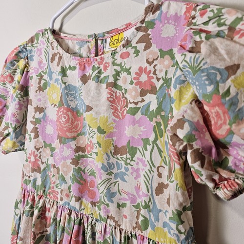 Mini Boden Girls 8-9 Yrs Midi Dress Puff Sleeve Fit & Flare Floral Colorful - Picture 5 of 8