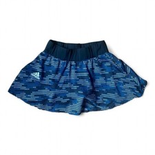 Adidas Primeblue Blue Digital Camo pleated tennis skort skirt mini XS preppy