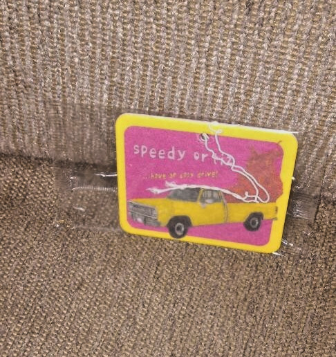 Speedy Ortiz car air freshener "Have An Easy Drive" promo "Let's F*ing Go" NEW