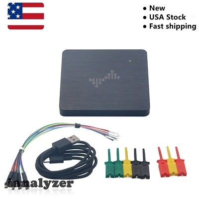 USB Logic Analyzer, 100MHz Max Sample Rate, 16 Channels | Supports Logic 1.2.10 Software, Ships From US