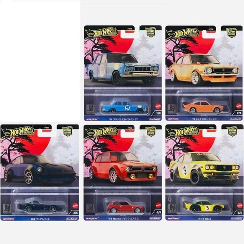 Pack Hot Wheels Premium Car Culture Japan Historics 4 Containers - 5 Voitures Diecast Neuves