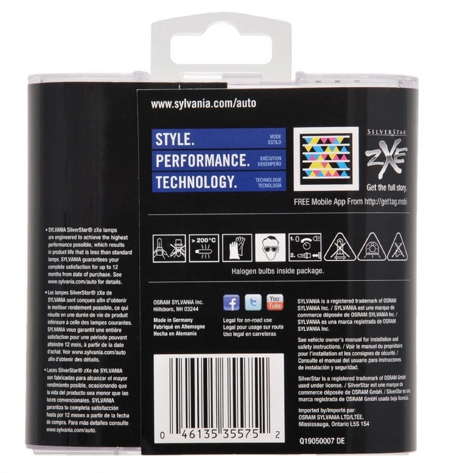 Sylvania Silverstar ZXE H7 55W Dos Bombillas Luz Antiniebla Repuesto Actualización Plug Play Foto 3 de 4