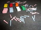Vintage Milton Bradley 1960 "The Game of Life" 7 Cars 25 Blue 26 Pink pegs