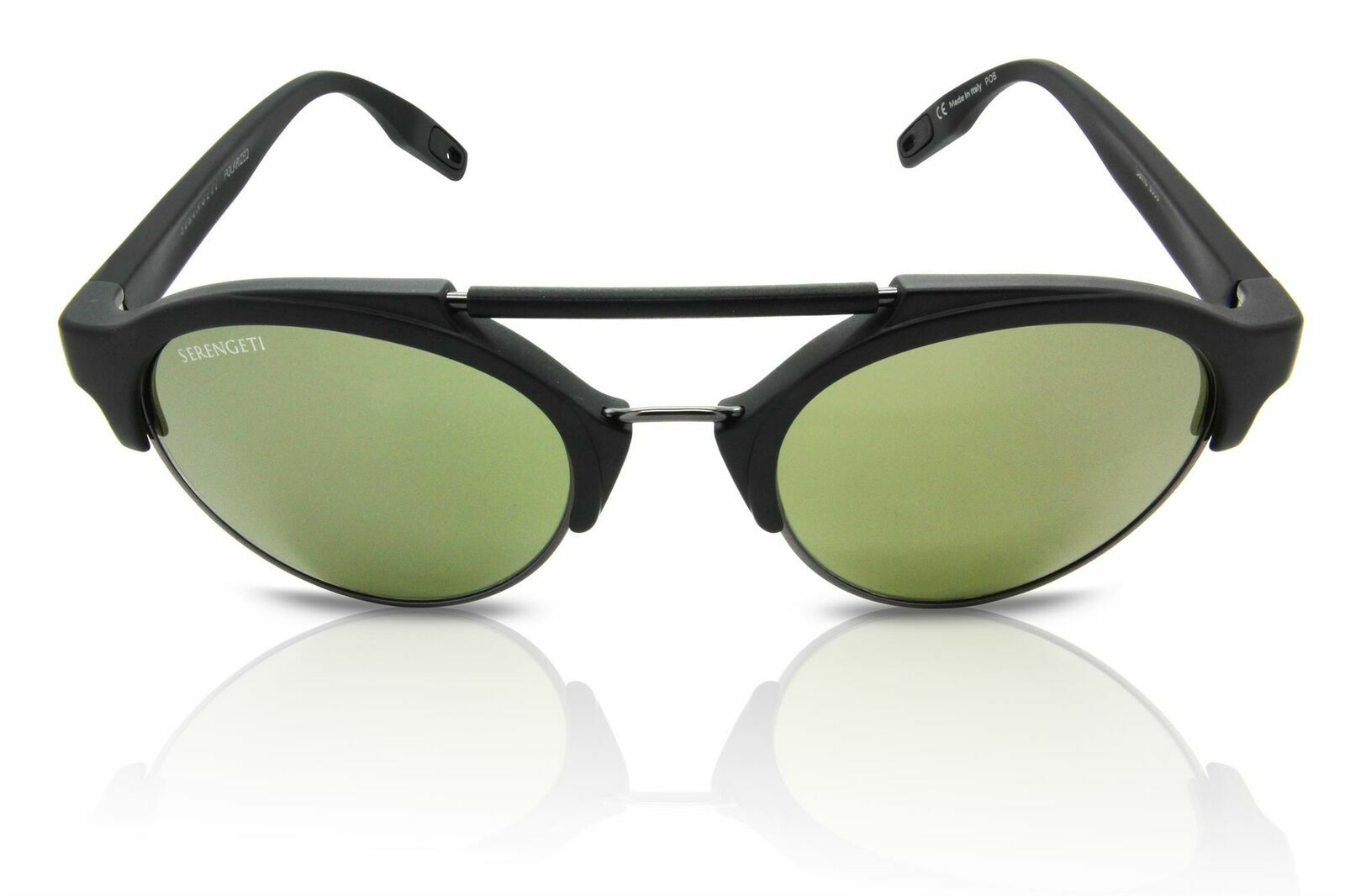 SERENGETI SAVIO 8559 Aviators Polarized Photochromic Black Green LNS Sunglasses-image