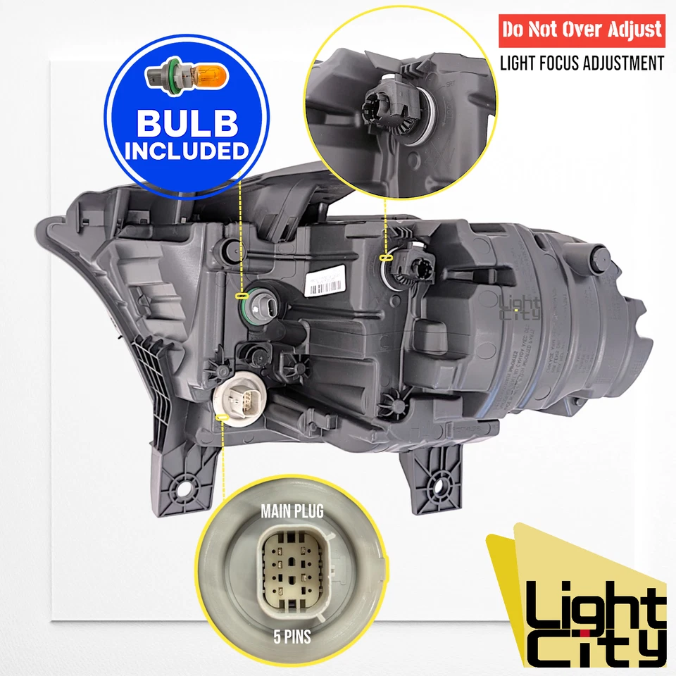 [LED con señal halógena] Para Dodge Durango 2021-2024 Faro pasajero cromado derecho Foto 4 de 4