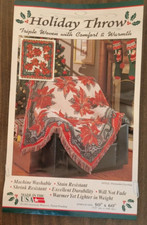 Christmas Poinsetta Throw Blanket 50"x 60"