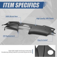 2004-2008 Acura TL Front ABS Molded Dash Board Cover Cap Overlay Black