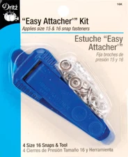 16K Snap Fasteners "Easy Attacher" Kit, Size 15 (3/8-Inch) & Size 16 (7/16-Inch)