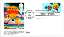 2034 HOT AIR BALLOONING FIRST DAY OF ISSUE, GILL CRAFT FIRST DAY COVER