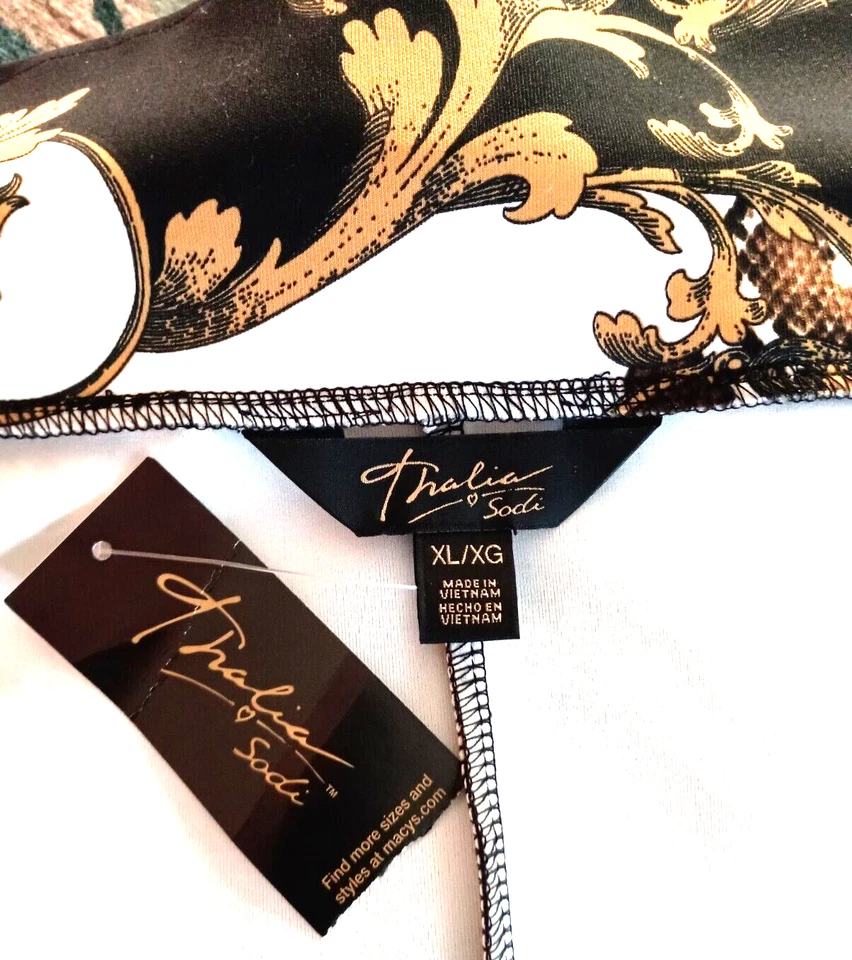 NUEVA FALDA LÁPIZ ELÁSTICA ESTAMPADO ANIMAL FLORAL THALIA SODI SCROLL PARA MUJER TALLA XL Foto 4 de 4