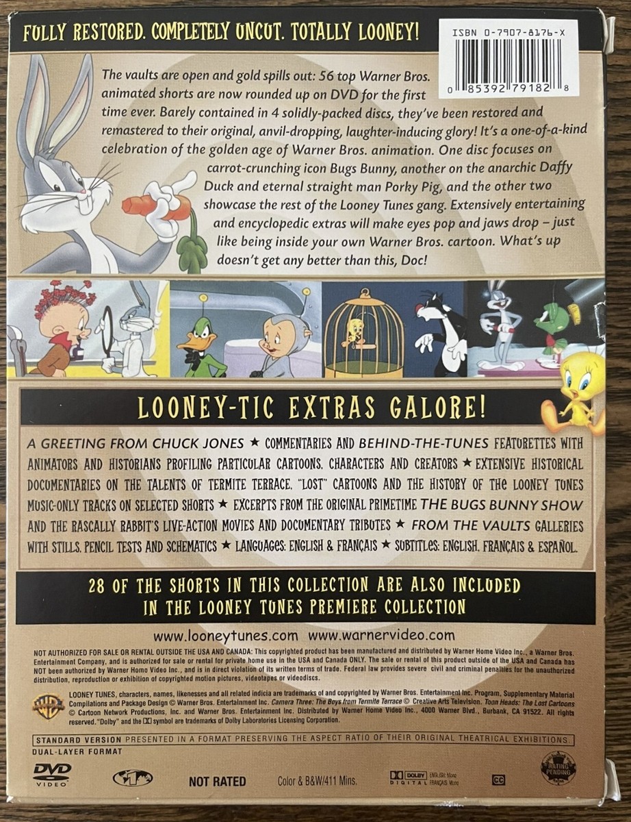 LOONEY TUNES : Golden Collection 4 DVD Box Set Color & BW 411 min