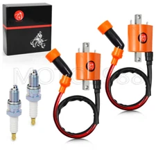2 x Ignition Coil & Spark Plug For Suzuki INTRUDER VS1400 1987-2009 VL1500 98-04
