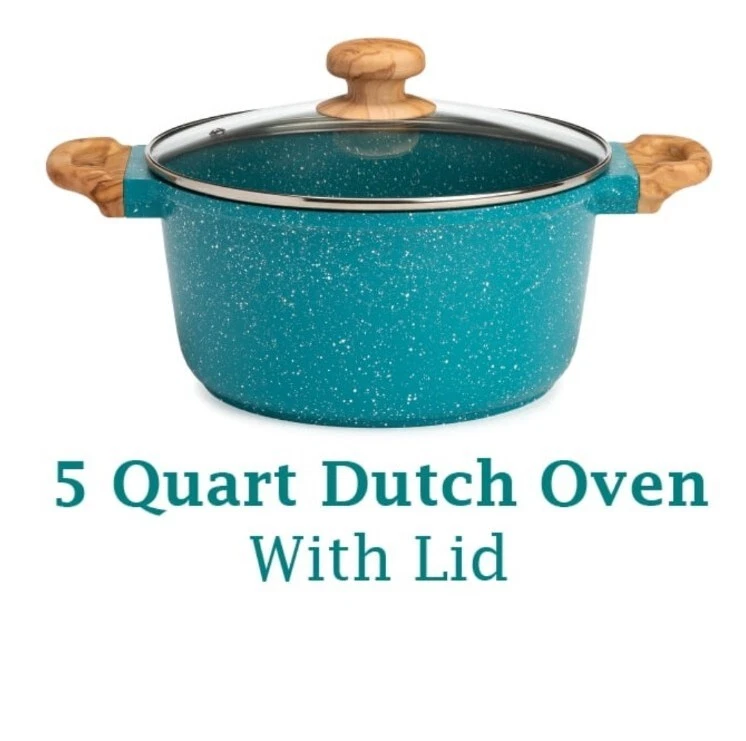 Pioneer Woman ~ TEAL Speckle ~ 5 Quart ~ Dutch Oven w/Lid ~ Cast Aluminum
Opens in a new window or t