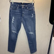 7 for All Mankind Women's Jeans Size 30 Broken Twill Josefina Bright Light